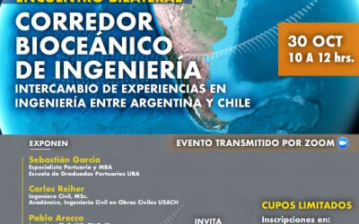 Exitoso encuentro bilateral “Corredor bioceánico de ingeniería. Intercambio de experiencias en ingeniería entre Argentina y Chile”