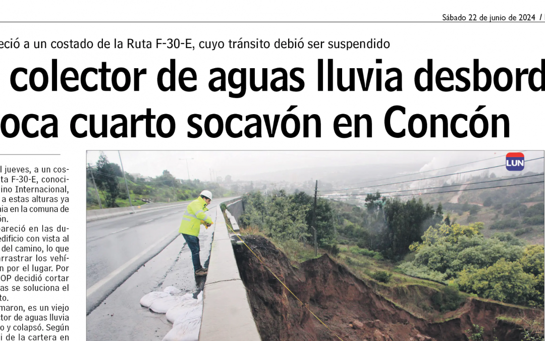 Las Últimas Noticias | Otro colector de aguas desbordado provoca cuarto socavón en Concón