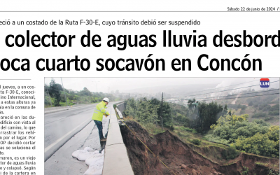 Las Últimas Noticias | Otro colector de aguas desbordado provoca cuarto socavón en Concón