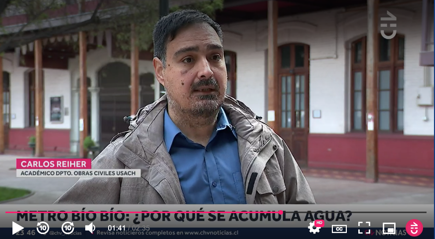 Chilevisión Noticias | Línea 6: ¿Por qué se acumula agua en la Estación Bío Bío del Metro?