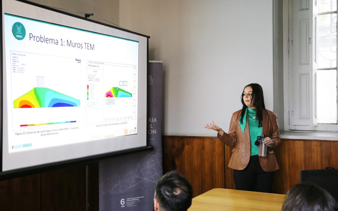 Importante hito para el Departamento de Ingeniería en Obras Civiles: Javiera Castro Torres presenta memoria que involucra la modelación computacional no-lineal de suelos