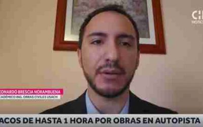 Tacos de hasta 1 hora por obras en autopista